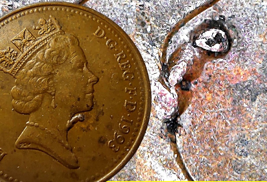 mint error coins 1 peni elizabet 1993