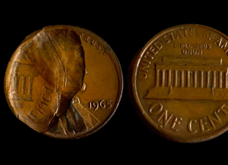 Mint error one cent since 1965