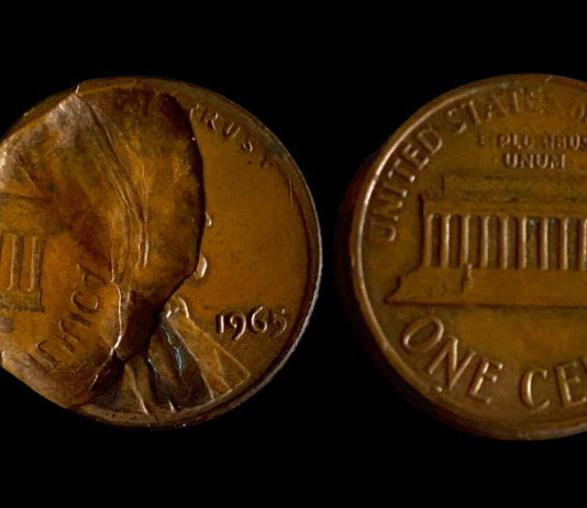 Mint error one cent since 1965